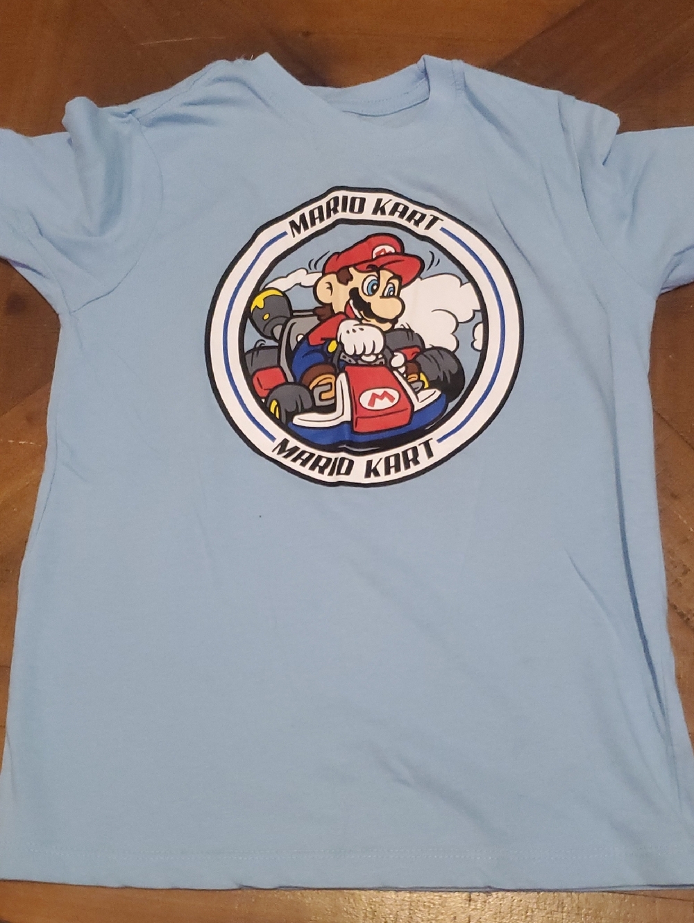 Nintendo Light Blue Mario Kart Short Sleeve Tee